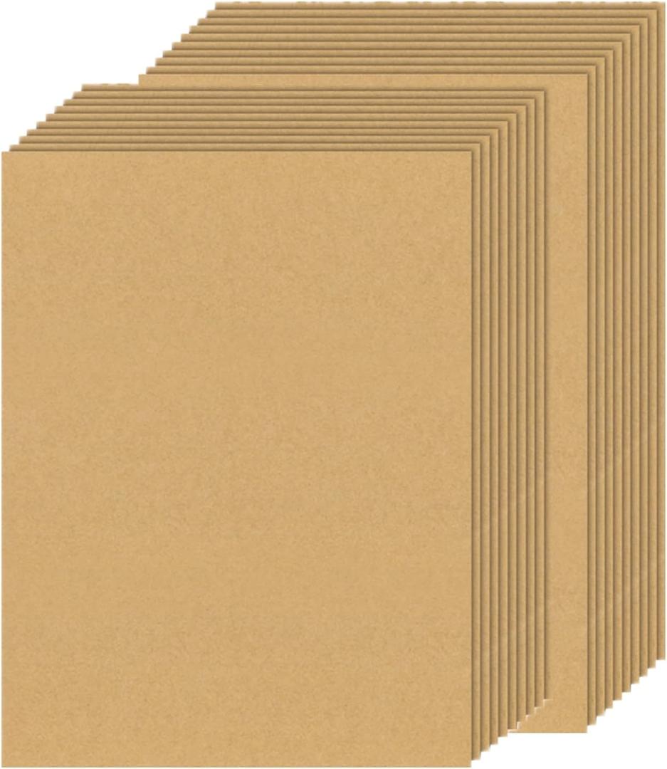 HningBuyox 300 PC Kraft Paper Sheets, Brown Printer Paper, 120g Double Size Brown Stationery Paper for Arts Craft, Drawing, DIY Projects, Invitation, Laser Inkjet Printer Compatible, 8.5 x 11 Inch