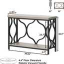 IBF Narrow Entryway Table with Storage, Modern Wood Metal Console Sofa Table Behind Couch Tables, Industrial Narrow Hallway Table for Living Room Home Office Foyer Entry Way Entrance, Grey, 39.4 Inch