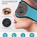 MUSICOZY Sleep Headphones 3D Bluetooth 5.4 Headband Sleep Mask, Wireless Sleeping Headphones Music Earbuds Eye Mask for Side Sleepers Travel with Speakers Cool Gadgets Gifts