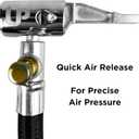 Quick Air Release Extention Replacement Hose for Tire Inflators | Portable Air Compressor | Tire Valve Air Chuck Lock | Air Tire Inflator Pump Hose | Presta Valve + Ball Needle (30''/76.2cm)