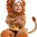 Spooktacular Creations Halloween Lion Costume Toddler with Toy Zebra, Kids Lion Costume for Baby Halloween Dress Up Party (12-18 Months)