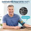 Blood Pressure Monitor for Upper Arm, Automatic Blood Pressure Cuff for Home Use, Blood Pressure Machine with Backlit Display, Irregular Heartbeat Detection, 260 Memory, Storage Bag