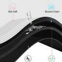 TBEECOZY Bath Mat Non Slip, Large Size Thin Quick Dry Absorbent Washable for for Bathroom Floor, Shower, Sink - Post-Shower Use, Fits Under Door Easy to Clean, Silver White,16"x24" (15.723.6)