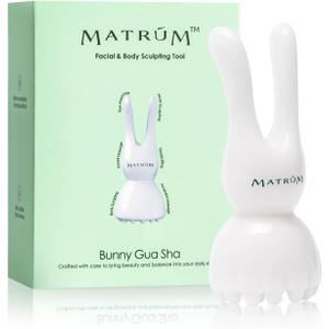 6-in-1 Rabbit Ear Gua Sha Facial Tool for Scalp Massage & Jawline Sculpting, Unbreakable Resin Lymphatic Drainage Tool for Eye Depuffing & V-Line Lifting, Ergonomic Face Massager for Home Spa