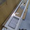 Ideal Pet Products Aluminum Pet Patio Door, Adjustable Height 77-5/8" to 80-3/8", 7" x 11-1/4" Flap Size, White