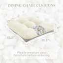 Chair Cushions for Dining Chairs, Tufted Memory Foam Chair Pads with Non-Slip Backing, Kitchen Seat Cushions with Ties, Washable Seat Pads Set, 2 PCS