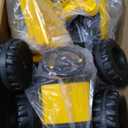 Kid Trax 12V CAT Backhoe Loader - Ride On Excavator Construction Toys for Boys w/Realistic Sounds, 2.5-5 mph Mini Bulldozer, Indoor/Outdoor Tractor Toys, Sturdy Toy Cars for Toddlers 3-6, Up to 66lbs