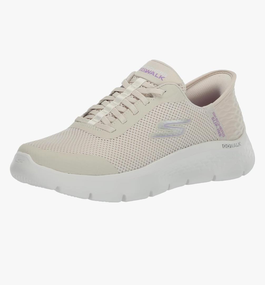 Skechers Women's Go Walk Flex Hands Free Slip-Ins-Grand Entry Sneaker, Color: Off-white, Size 9