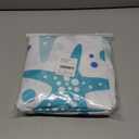 GzLeyigou Round Table Cloth Cover for Home Elastic Edge Waterproof Fitted Table Covers, 45"-56" Round Tablecloth for Picnic, Camping, Indoor and Outdoor, Blue Starfishes