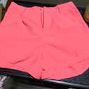 Fisoew Women's 1 Piece Solid Short Pants Rose Red, L