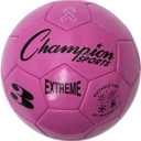 Champion Sports Extreme Series Soccer Ball  Sizes 3, 4, 5, Soft Touch, All Weather, High Air Retention, Youth & Adult League Balls for Training, Games, Outdoor & Indoor Play, Multiple Colors (Pink)