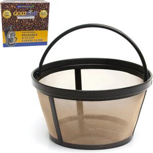 GOLDTONE Reusable 8-12 Cup Basket Coffee Filter fits Black and Decker Makers and Brewers, Replaces your Paper Coffee Filters, BPA-Free