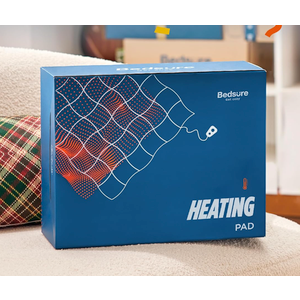 Bedsure Heating Pad for Neck and Shoulders and Back - Birthday Gifts for Women Men Mom Mens, FSA Eligible Items, Heated Pad 2.2lbs, Weighted Large Heated Wrap, 24" x 22", Grey