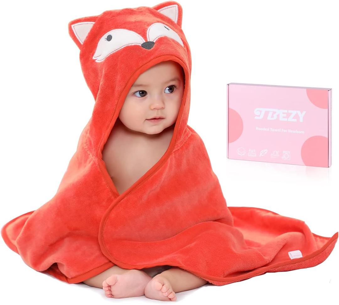 Baby Hooded Towel with Unique Animal Design Ultra Soft Thick Cotton Bath Towel for Newborn (Fox) Baby Hooded Towel with Unique Animal Design Ultra Soft Thick Cotton Bath Towel for Newborn (Fox)