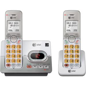 AT&T EL52203 2-Handset Cordless Phone System with Caller ID/Call Waiting - DECT 6.0 - Upto 14 Minutes Recording Time