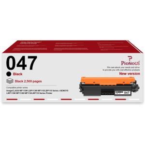 047 Black Toner Cartridge (1-Pack) Compatible Replacement for Canon 047 Toner Cartridge for ImageCLASS LBP113W MF113W MF110 LBP110 & i-SENSYS Series Printers