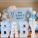 4FT Baby Marquee Letters, Baby Letters for Baby Shower Decorations for Girl Boy, Large Light Up Letter 4 Feet Tall for Gender Reveal Party Supplies, Colorful Sign, Backdrop