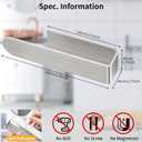 Adhesive Hand Towel Holder, 8 Inch Towel Holder for Bathroom Wall Mounted, Self Adhesive Square Stick on Towel Bar Wall for Kitchen Cabinet RV, Brushed Nickel (2 Pack)