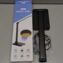 LED Desk Lamp with USB Ports,Touch Desk Lamps for Home Office with 5 Color Modes,3 Brightness Desk Light with Small Night Light,Reading Lamp Table Lamp for Bedroom Bedside Study Black with adapter