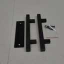SKYSEN 2 Pack 12" Barn Door Handles, Sliding barn Door Pull Handle, No Gap Flat Plate Design- Heavy Duty- Square- Easy to Install- Matt Black (685-2)