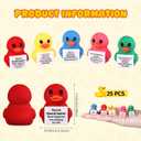 Gejoy 25 Pcs Mini Duck Figures Motivational Message Duck Gift Inspirational Animals Decorations for Graduation Birthdays Employee Gifts Dollhouse Decor