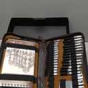 Nicpro 58 PCS Art Drawing Supplies Kit in Leather Case, Art Mechanical Pencil Set with Metal Drafting Pencil 0.3 & 0.5 & 0.7 & 0.9 & 2mm, 12 Micron Pen, Sketch Book, 30 Tube Lead Refills for Sketching