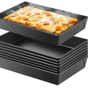 RimCereal 8 Pcs Detroit Style Pizza Pan 10 x 14 x 2.36 Inch Hard Rectangular Deep Pizza Pans Non Stick Sicilian Style Pan Dish Pre Seasoned Bakeware Kitchenware