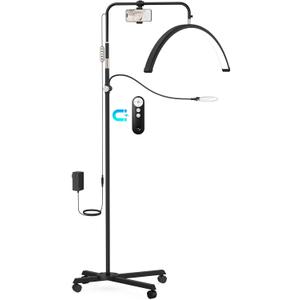 28" Half Moon Light with Wheels&Phone Holder&4X Magnifier