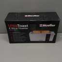 Mueller UltraToast Full Stainless Steel Toaster 2 Slice, Long Extra-Wide Slots with Removable Tray, Cancel/Defrost/Reheat Functions, 6 Browning Levels with LED Display, Housewarming Gifts New Home