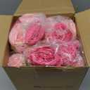 Geosar 8 Bundles Artificial Peonies Flowers Fake Silk Peony Bouquet Faux Peonies Flowers Bulk for Decoration Vase Floral Arrangements Wedding Party Table (Rose Pink,Light Pink)