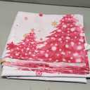 CAROMIO 60x120 Inch Pink Christmas Table Linen, Formal Holiday Dinner Tablecloth, Fits Extended Dining Tables (Seats 10-12), Machine Washable