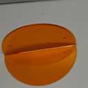 ROYALITA Small Acrylic Shelves Room Decor Floating Shelves (2-Pack, 8-inch Diameter) - Wall Mounted Display Stand for Plants, Toys, Makeup, and More - Ideal for Home and Office, Orange