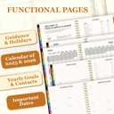 19 Months Planner, 2026 Weekly & Monthly Planner, 8.5"11" Daily Weekly Monthly Calendar Planner, June 2025-Dec 2026 Organizers with Habit Tracker for School & Office, Colored Tabs, Stickers, Pocket, Ruler Bookmark-Black