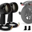 PSLER Motorcycle Front Rear Bullet LED Turn Signal Indicator Lights Integrated Brake Running Light Mount Kit with Bracket for Sportster XL883 XL1200 1992-later, Black