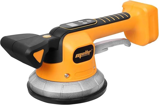 Mellif Tile Vibration Leveling Machine Compatible with DeWalt 20V MAX Battery (Tool Only), Tiler Vibrator Tool with Ten Adjustable Speed & Suction Cup & Digital Display & Lock Design for Floor| Wall
