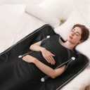 EHINI Far Infrared Sauna Blanket-Sauna Blanket for Home Use, Portable Design for Detoxification and Relaxation Highest 176℉, 20-60 Minutes Timer, 6 ft x 2.65 ft (Matte Black)