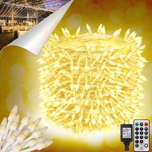Fairy Lights Plug in,330 Ft 800LED Waterproof Christmas String Lights Outdoor,Diamond Garden Lights with Remote for Halloween Party Yard Patio Decor(Warm White)