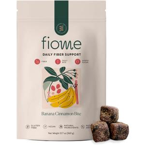 Fiber Supplement - 5g Daily Fiber Bite - Supports Regularity, Digestion and Gut Health - All Natural Ingredients, Banana Cinnamon Flavor, 30 Servings