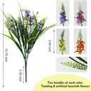 8 Bundles Artificial Flowers for Outdoors Faux Plants Greenery Shrubs UV Resistant for Porch Balcony Patio Garden Home Decor