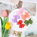 Baby Hair Clips for Girls 50PCS - 2" Girls Fully Lined Bows Hair Pins Tiny Hair Bows Alligator Clips for Baby Girls Infants Toddlers in Pairs