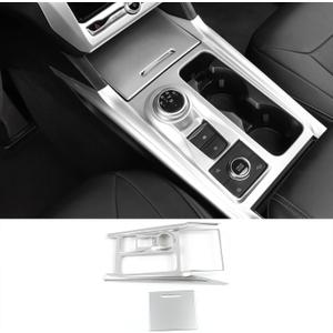 Car Accessories Fit for Ford Explorer 2020 2021 2022 2023 Interior Center Console Gears Shift Frame Cover Trim Stickers (Matte Silver) ABS 2 PCS