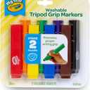 Crayola Triangle Toddler Markers (8ct), Easy Grip Washable Markers for Toddlers, Arts & Crafts Supplies, Coloring for Young Kids, Nontoxic