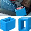 Ohleats 2 PCS Seat Belt Buckle Holder, Silicone Buckle Booster Raises Your Seat Belt for Easy Access, Buckle Cover Makes Receptacle Upright Buckling, Car Accessories for Kids (Blue)