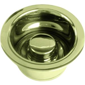 Westbrass D2082-01 3-1/2" Extra-Deep Collar Kitchen Sink Waste Disposal Flange & Stopper, Polished Brass, 1-Pack