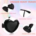 FEISEDY Inflated Heart Shaped Sunglasses Women Men Vintage Oversized Thick Frame Stylish Love Eyeglasses B9116 (Black)