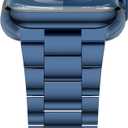 iiteeology Lightweight Stainless Steel Band Designed for Apple Watch Series 1-11, 42mm(Series 11/Series 10)/41mm/40mm/38mm, Replacement iWatch Bands for Women,Blue