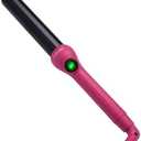 Jose Eber 25mm Clipless Curling Iron - Pink Tourmaline Ceramic Wand | Professional 1 Inch Ion Styling Tool for Bouncy Curls and Waves, Includes Heat Resistant Glove and 360 Swivel Cord