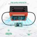 Solder Fume Extractor with LED Light & 2 Helping Hands, Solder Fan with Adjustable Angle Bracket, Smoke Absorber Suitable for Soldering, Diy and More