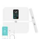8 Electrode Smart Body Fat Scale, Scales for Body Weight and Fat, Large Display BMI Digital Weight Scale, Composition Analyzer with Report, Accurate Bathroom Scale for Weight Muscle White