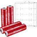 3 x Hixon 1.5V Rechargeable Lithium AA Batteries,4Pack 3500mWh High Capacity Double AA Li-ion Battery,1600 Cycles,for Xbox/VR,Blink,Smart Lock (Battery Only)